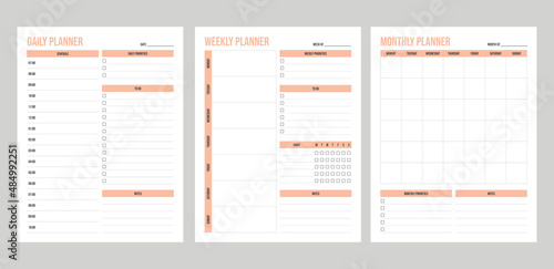 set daily weekly and monthly planner
