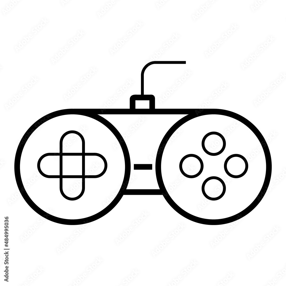 Gamepad Flat Icon Isolated On White Background Gamepad Flat Icon Isolated On White Background