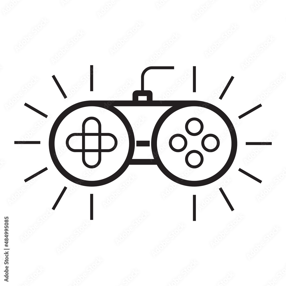 Gamepad Flat Icon Isolated On White Background Gamepad Flat Icon Isolated On White Background