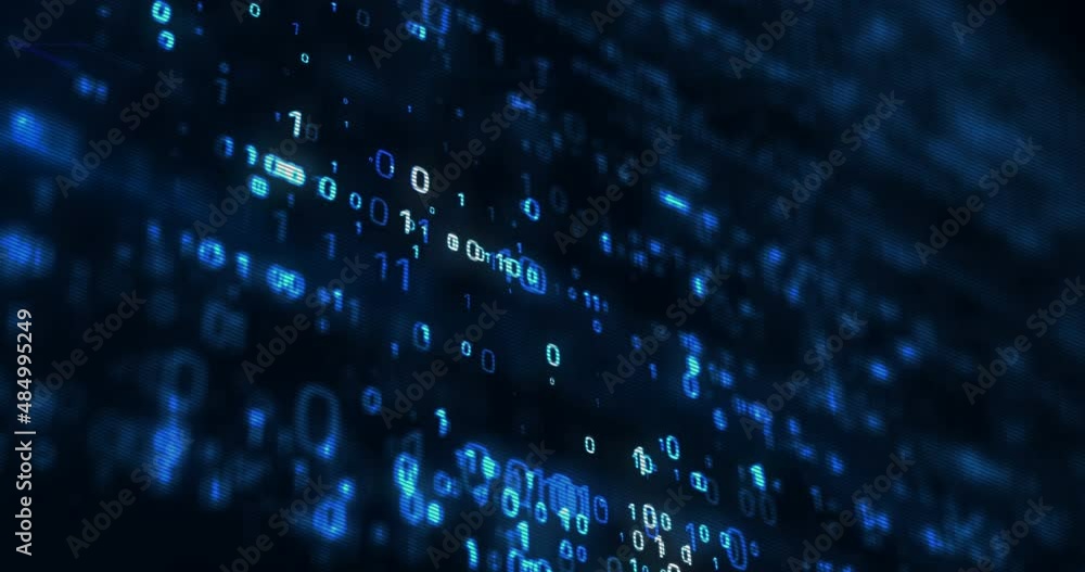 Digital technology and computer background. Science, cyber security, data code, communication and business. Loopable and seamless abstract 3d animation.