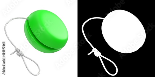 Photos 3D rendering illustration of a yo-yo toy