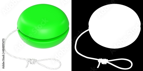 3D rendering illustration of a yo-yo toy