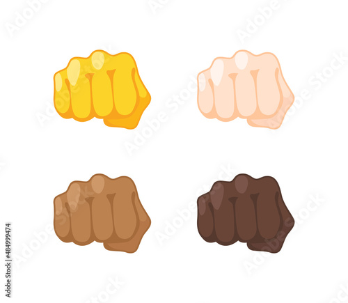 Oncoming Fist Gesture Icon. Oncoming Fist emoji. Oncoming Fist sign. All skin tone gesture emoji