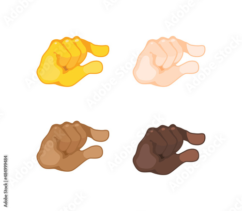 Pinching Hand Gesture Icon. Pinching Hand emoji. Pinching Hand sign. All skin tone gesture emoji