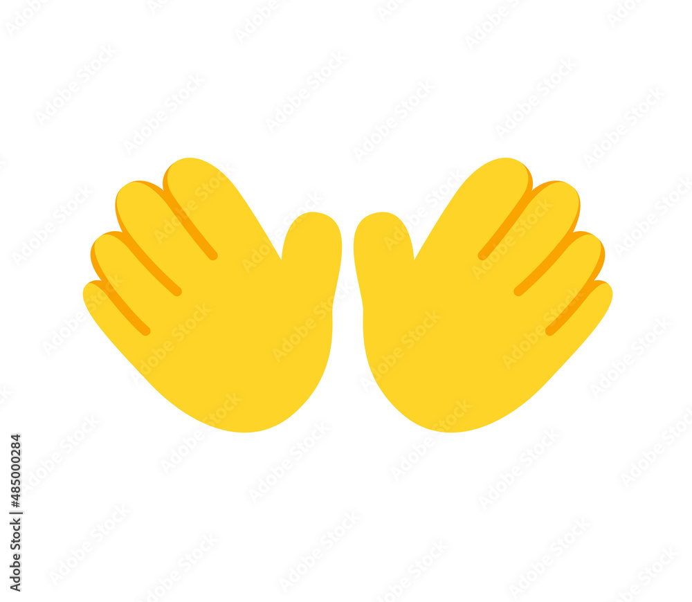 Open Hands vector flat icon. Isolated open hands emoji illustration