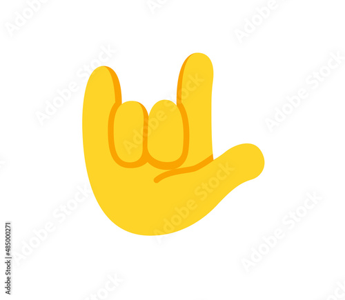 Love you gesture emoji vector isolated icon illustration. Love you gesture emoticon