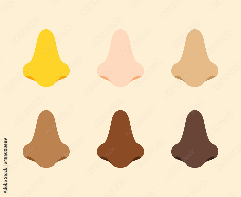 Human Nose Icon. Nose emoji. Victory sign. All skin tone Nose emoji Stock Vector Adobe Stock