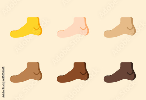 Foot Icon. Victory Foot emoji. Foot sign. All skin tone Foot emoji