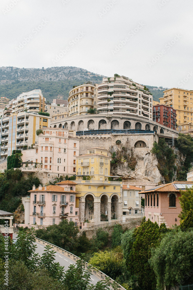 Obraz premium beautiful streets and houses of monaco