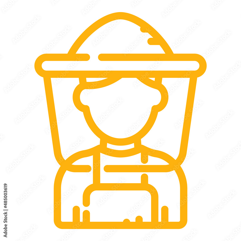 Beekeeper Flat Icon Isolated On White Background Beekeeper Flat Icon Isolated On White Background