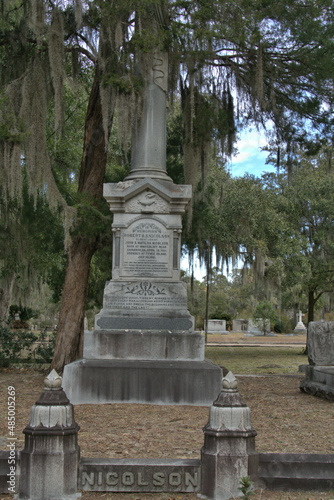 Bonaventure Cemetery is a rural cemetery located on a scenic bluff of the Wilmington River, east of Savannah, Georgia. © ronm