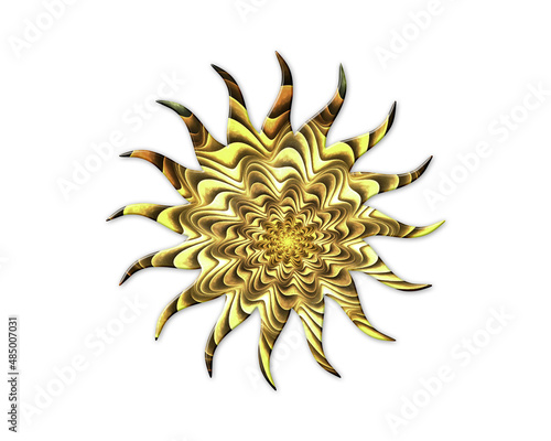 Sun, Solar System symbol Golden Crispy icon logo illustration