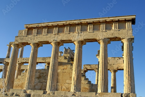 Temple of Aphaia in Aegina, Greece photo