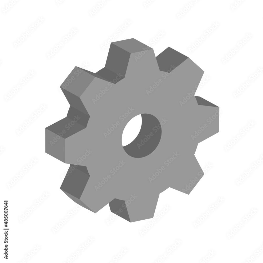 3D gear icon 3D gear icon