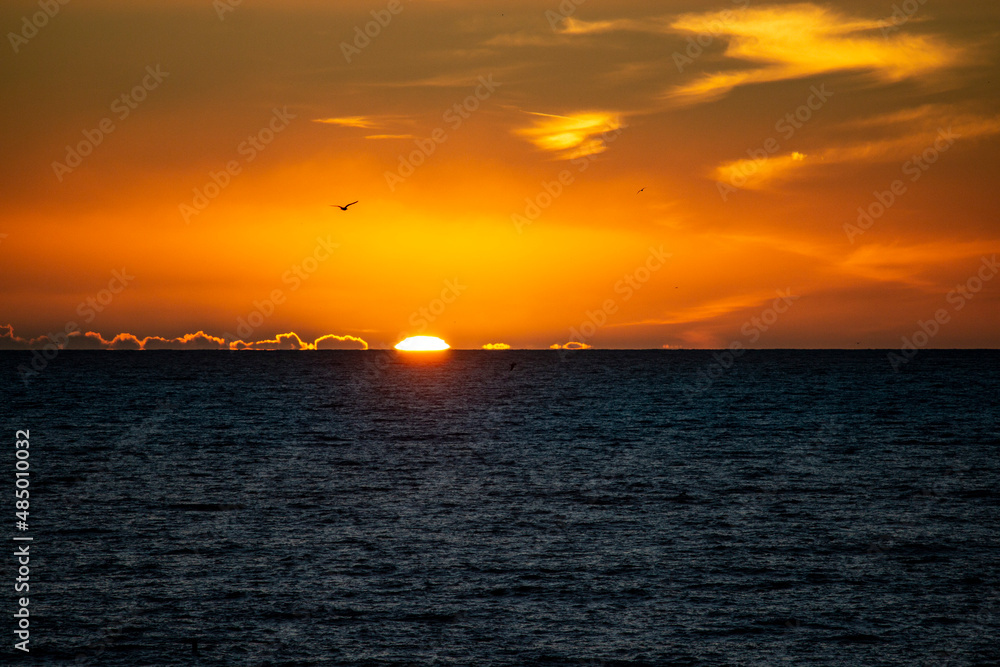 sunset over the sea