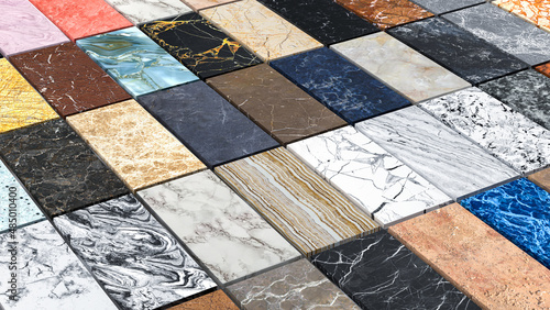 Countertops color samples made for modern kitchen and bathroom remodel photo