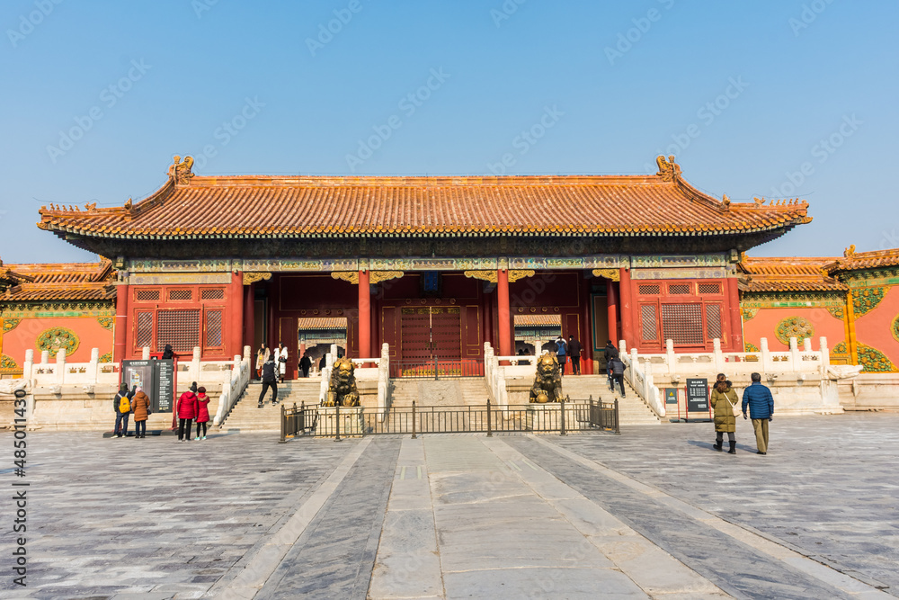 Amazing view of the Forbidden City of Beijing, China