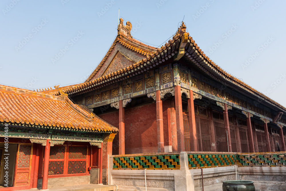 Fototapeta premium Amazing view of the Forbidden City of Beijing, China