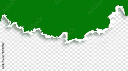 green torn paper background