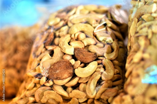 Tasty cashew nuts with roasted garlic being sold in Coron island, Palawan, Philippines