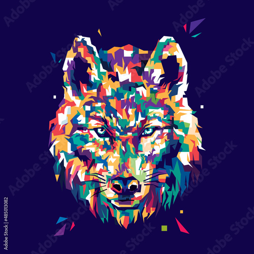 Colorful Wolf Illustrations