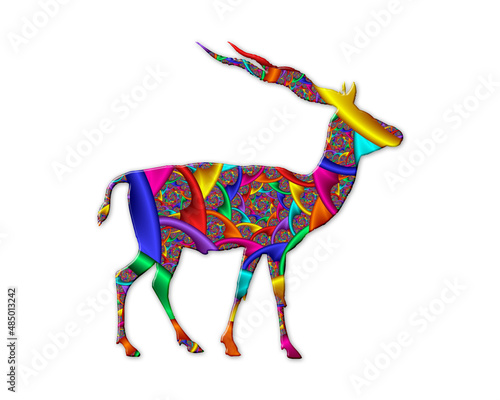 Antler moose symbol Mandala icon chromatic logo illustration © SunFrot