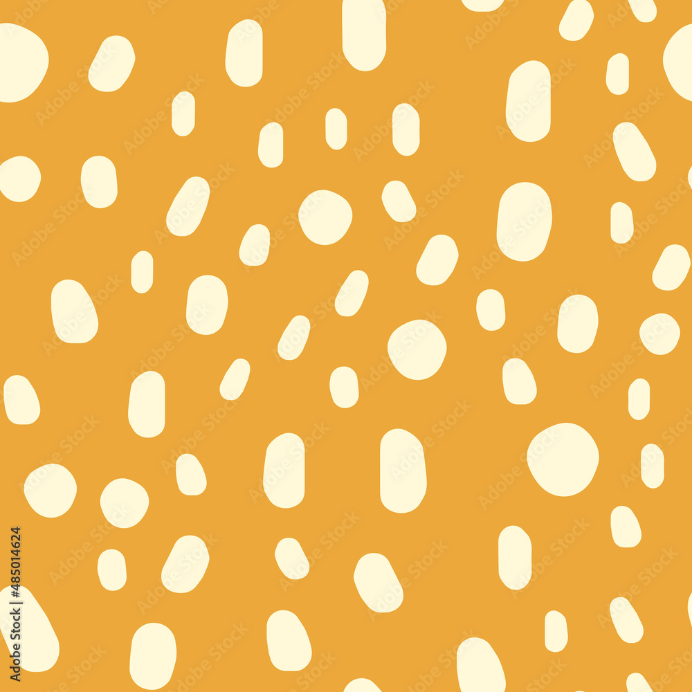 Seamless pattern with hand drawn spots. Pastel doodle illustration on a beige background. Vector background with animal print cute blots. Seamless pattern with hand drawn spots. Pastel doodle illustration on a beige background. Vector background with animal print cute blots.