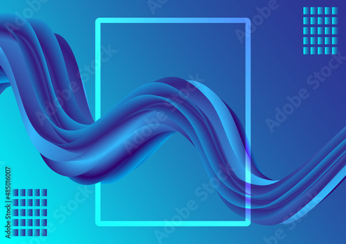 abstract background Fluid liquid style gradient blue tone wallpaper vector illustration