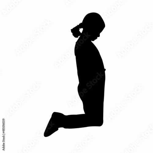 a girl body silhouette vector