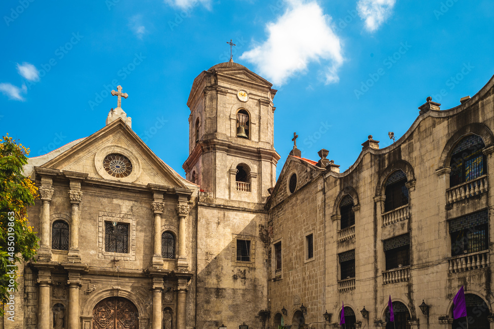 San Agustin Church, aka Immaculate Conception Parish, at Intramuros in Manila, philippines - obrazy, fototapety, plakaty 