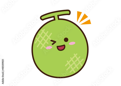 メロン　キャラクター　線あり