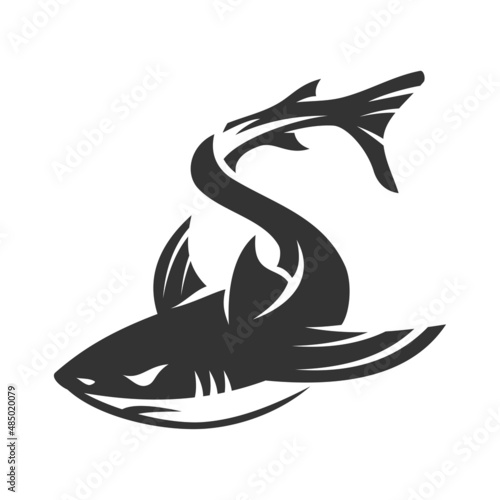 shark Icon Illustration Brand Identity