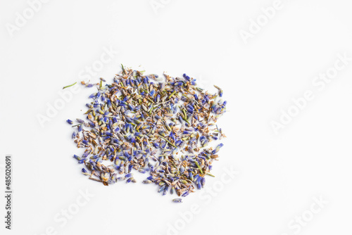 Dry lavender flowers. Healing herbs of mountain lavender.