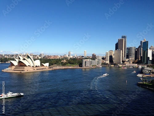 Canvas Print Walking tour around Sydney Streets in a sunny day.