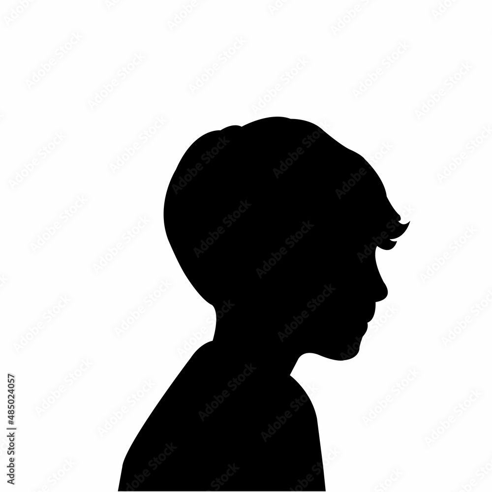 a boy head silhouette vector a boy head silhouette vector