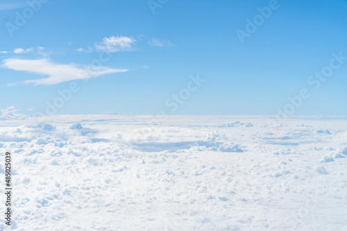 Blue sky and white clouds on a sunny day