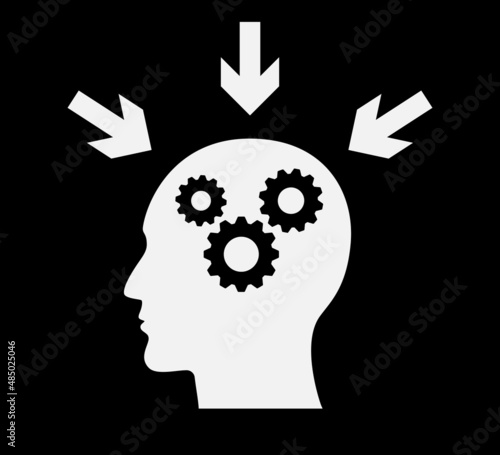 Head gear solution brainstorming symbol