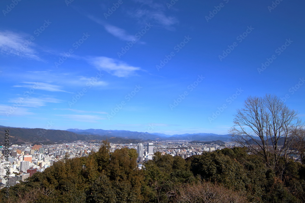 筆山山頂からの景観　高知市街　冬　（高知県）