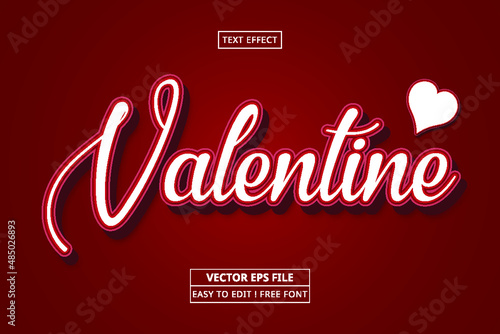 Text effect valentine day