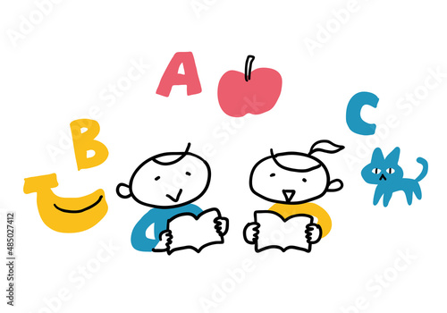 英語を楽しく勉強している子どもたち