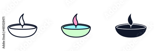 candle ramadan icon symbol template for graphic and web design collection logo vector illustration