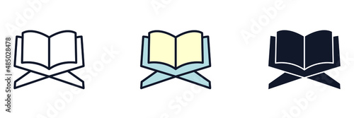 The Holy Quran icon symbol template for graphic and web design collection logo vector illustration