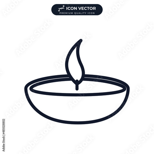 candle ramadan icon symbol template for graphic and web design collection logo vector illustration