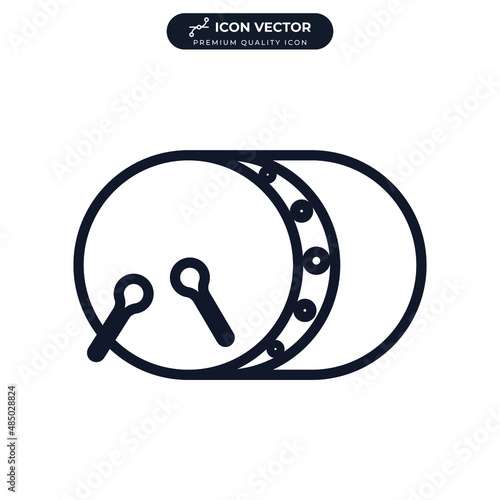 Drum mosque icon symbol template for graphic and web design collection logo vector illustration