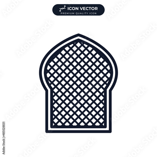 Ramadan Kareem, Eid Mubarak icon symbol template for graphic and web design collection logo vector illustration