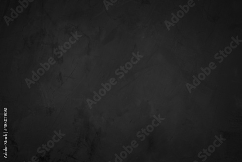 Close up retro plain dark black cement or concrete wall background texture surface polished distress for show or advertise or promote product and content on display, web design element concept decor.