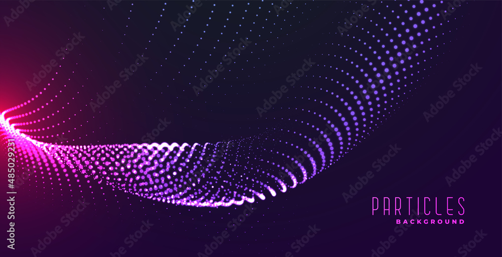 abstract particle wave with light effect background abstract particle wave with light effect background