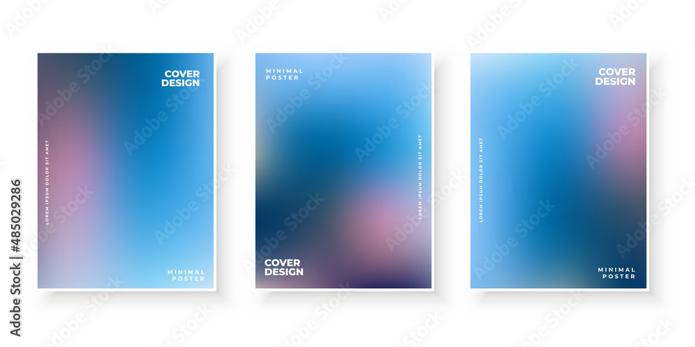 blue shade gradient poster design template