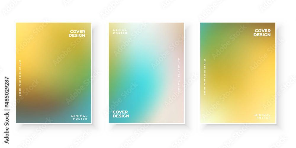 Obraz premium Colorful modern gradient covers template design set