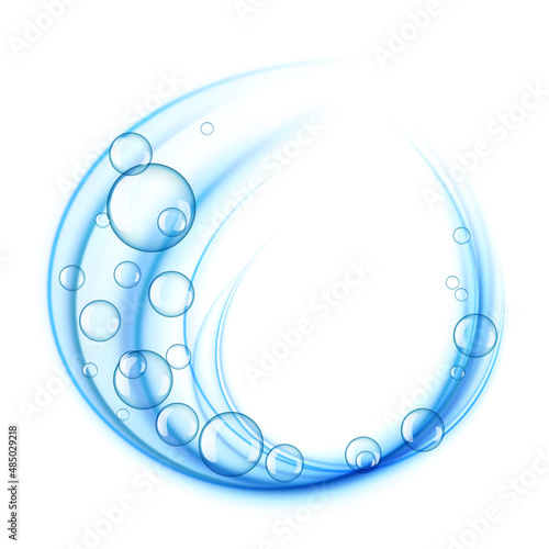 water swoosh bubble background design